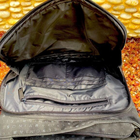 Sonia Rykiel Black Monogram Signature Logo Nylon Shoulder Bag. VGUC - Picture 7 of 8